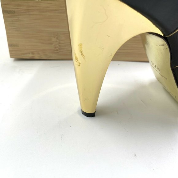 Emilio Pucci Vtge 90’s Strappy Gold Shoes Sandal - Picture 3 of 7